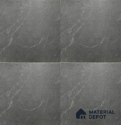 Stone Floor Tile TL 11613 Monaco Nero 2 ft x 2 ft Matte Finish Anti Skid Vitrified Tile - 12 mm | Suitable for Balcony, Terrace & Coutyard