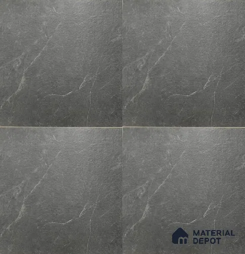 Stone Floor Tile TL 11613 Monaco Nero 2 ft x 2 ft Matte Finish Anti Skid Outdoor Parking Vitrified Tile - 12 mm  | Suitable for Parking, Balcony, Terrace & Coutyard