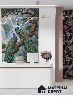 Mosaic Look Poster Wall Tile TL 12385 Royal Pair  4 ft x 2 ft Gloster Finish Vitrified - 9 mm | Suitable For  Living Room, Bedroom & Office | 1 Box Contains 4 Piece Packing