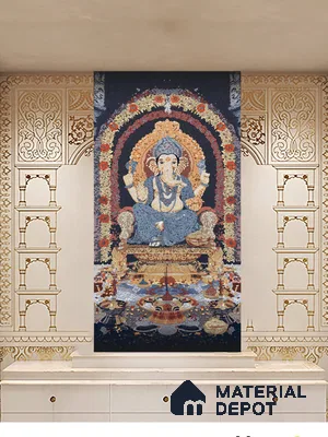 Mosaic Look Poster Wall Tile TL 12374 Poster 61  4 ft x 2 ft Gloster Finish Vitrified - 9 mm | Suitable For  Living Room, Bedroom & Office | 1 Box Contains 4 Piece Packing
