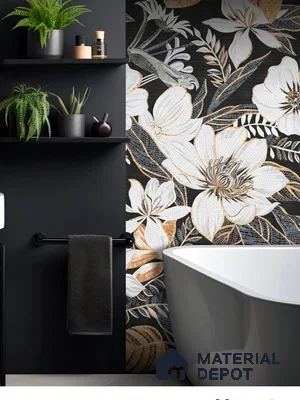 Mosaic Look Poster Wall Tile TL 12379 Poster 09  4 ft x 2 ft Gloster Finish Vitrified - 9 mm | Suitable For  Living Room, Bedroom & Office | 1 Box Contains 4 Piece Packing