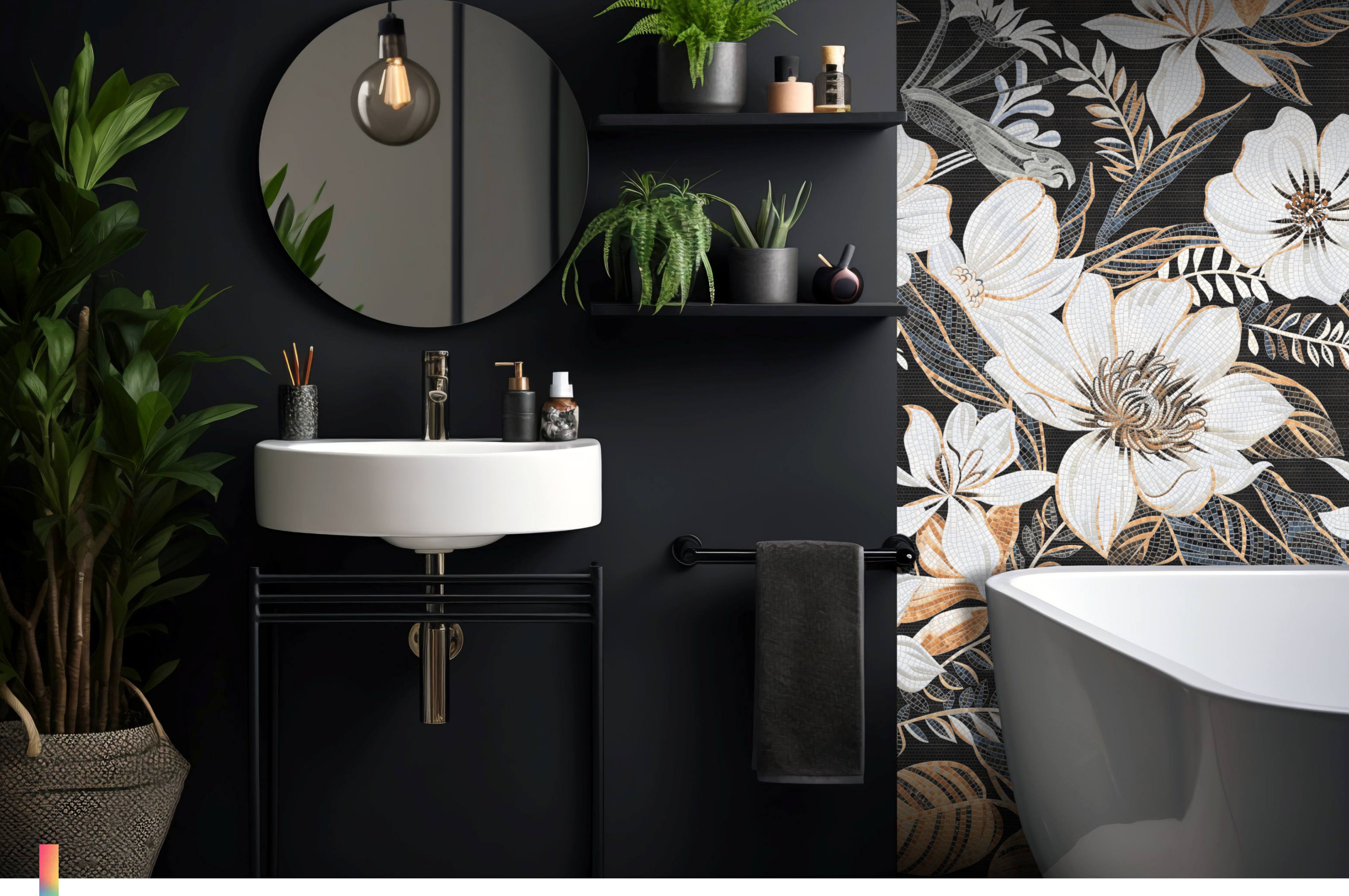 Mosaic Look Poster Wall Tile TL 12379 Poster 09  4 ft x 2 ft Gloster Finish Vitrified - 9 mm | Suitable For  Living Room, Bedroom & Office | 1 Box Contains 4 Piece Packing