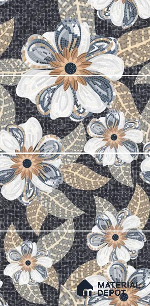 Mosaic Look Poster Wall Tile TL 12380 Poster 08  4 ft x 2 ft Gloster Finish Vitrified - 9 mm | Suitable For  Living Room, Bedroom & Office | 1 Box Contains 4 Piece Packing
