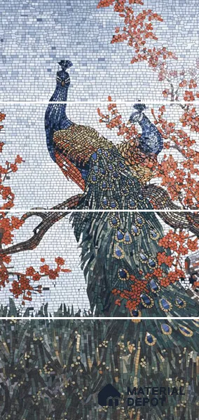 Mosaic Look Poster Wall Tile TL 12375 Poster 103 4 ft x 2 ft Gloster Finish Vitrified - 9 mm | Suitable For Living Room, Bedroom & Office | 1 Box Contains 4 Piece Packing