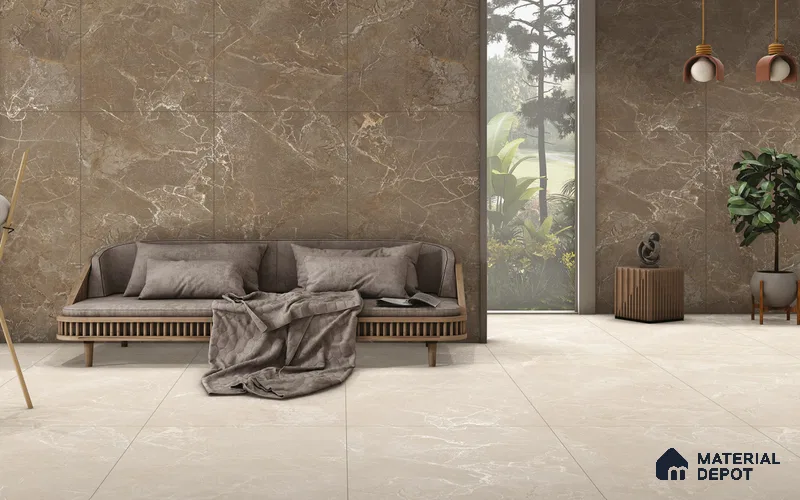 Marble Look Tile TL 11586 CR El Moreso Ivory 4 ft x 2 ft Carving Matte Vitrified Tile - 9 mm