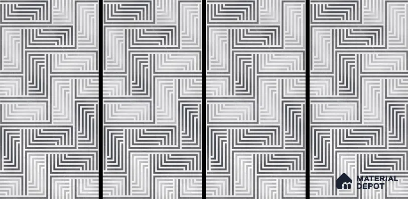 Patterned Look Tile TL 11602 GS GL 2003 HL 4 ft x 2 ft Glossy Vitrified Tile - 9 mm