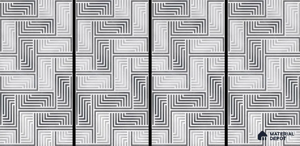Patterned Look Tile TL 11602 GS GL 2003 HL 4 ft x 2 ft Glossy Vitrified Tile - 9 mm