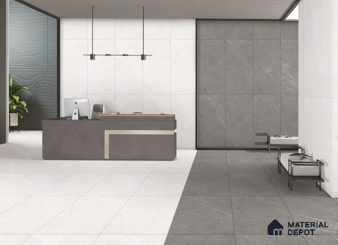 Marble Look Tile TL 11580 CR Celino Nero 4 ft x 2 ft Carving Matte Vitrified Tile - 9 mm