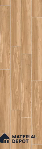 Wood Look Tile TL 11595 Gothom Wood Walnut 4 ft x 8 inch Carving Matte Vitrified Tile - 9 mm