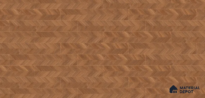 Wood Look Tile TL 11593 Benito Wood Brown 4 ft x 8 inch Carving Matte Vitrified Tile - 9 mm