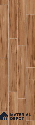 Wood Look Tile TL 11597 Mohagney Wood Brown 4 ft x 8 inch Matte Vitrified Tile - 9 mm