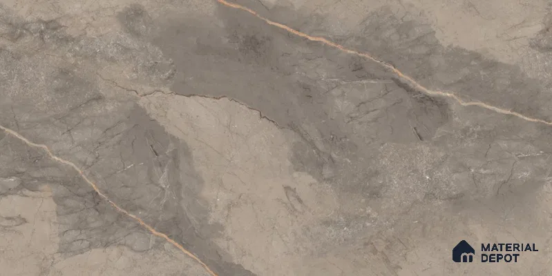Endless Marble Look Tile TL 11590 Avila Marrone 5.2 ft x 2.6 ft Carving Matte Vitrified Tile - 9 mm)