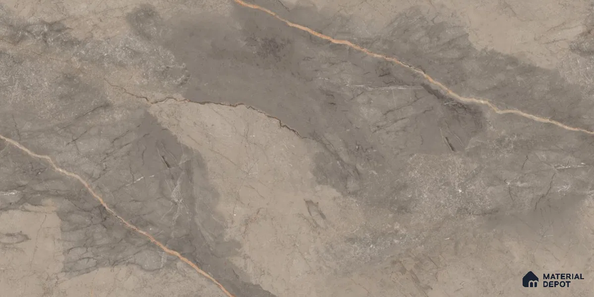 Endless Marble Look Tile TL 11590 Avila Marrone 5.2 ft x 2.6 ft Carving Matte Vitrified Tile - 9 mm)