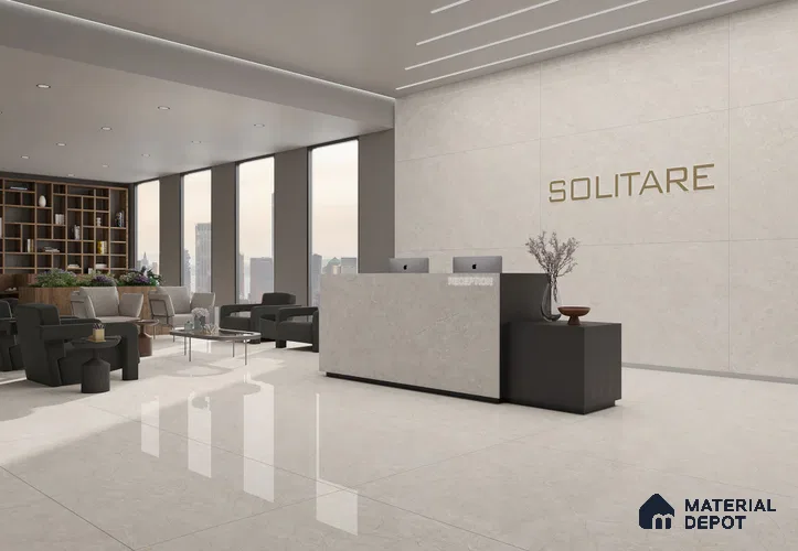 TL 11568 Perlato Royal 6 ft x 4 ft Glossy Vitrified Tile - 10 mm | Adhesive and Spacers Must be Used During Installation