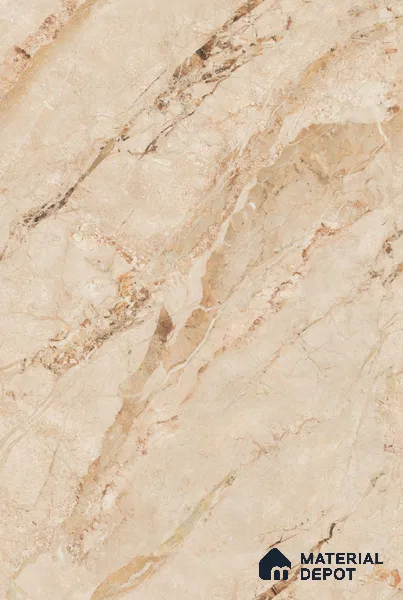 TL 11570 Endless Breccia Simless 6 ft x 4 ft Glossy Vitrified Tile - 10 mm | Adhesive and Spacers Must be Used During Installation