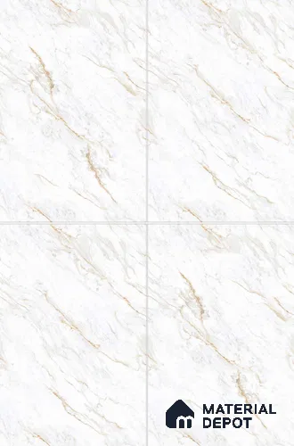 TL 11542 Verona Gold Endless 6 ft x 4 ft Glossy Vitrified Tile - 15 mm | Adhesive and Spacers Must be Used During Installation