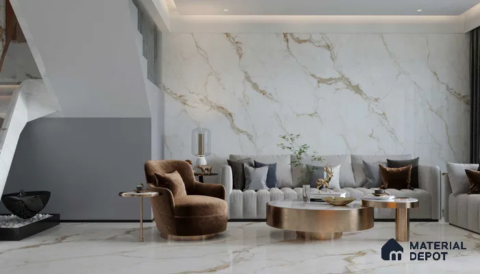 TL 11573 Endless Alfanso White 6 ft x 4 ft Glossy Vitrified Tile - 10 mm | Adhesive and Spacers Must be Used During Installation