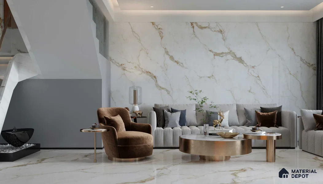 TL 11573 Endless Alfanso White 6 ft x 4 ft Glossy Vitrified Tile - 10 mm | Adhesive and Spacers Must be Used During Installation
