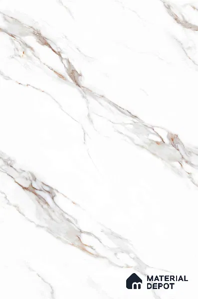 TL 11537 Carrara Monet Endless 6 ft x 4 ft Glossy Vitrified Tile - 15 mm | Adhesive and Spacers Must be Used During Installation