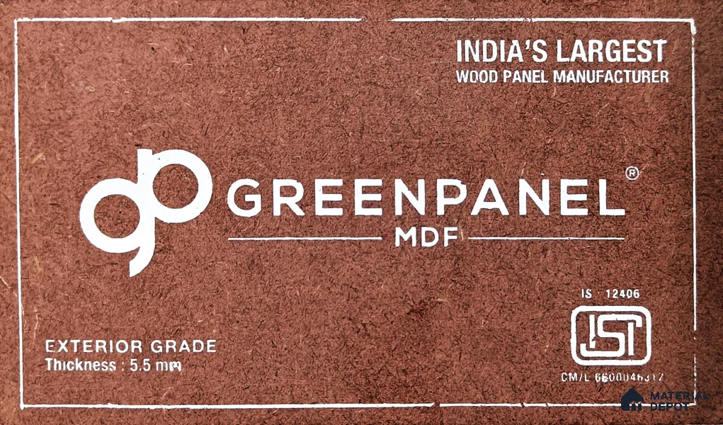 Greenpanel 8 ft x 4 ft Exterior Grade Plain MDF - 11 mm