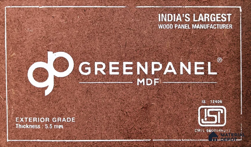Greenpanel 8 ft x 4 ft Exterior Grade Plain MDF - 3.3 mm