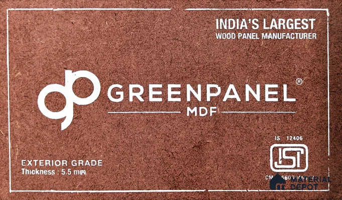 Greenpanel 8 ft x 4 ft Exterior Grade Plain MDF - 5.5 mm