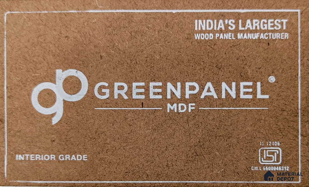 Greenpanel 8 ft x 4 ft Interior Grade Plain MDF - 11 mm