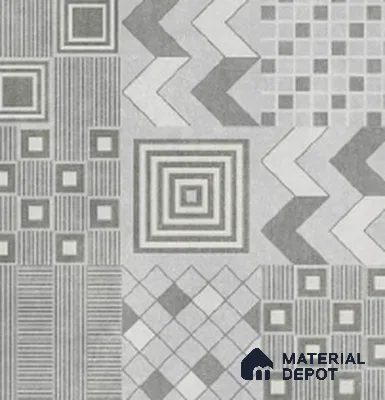 Patterned Look Floor Tile TL 10902 Tive Lightgrey Decore 2 ft x 2 ft Fusion Finish Vitrified Parking Tile - 9 mm | 2 Random Design | Suitable For Parking, Balcony, High Traffic Areas, Outdoor, Garage, Garden, Pathways & Terrace | Please Expect a Slight Variation of Pattern