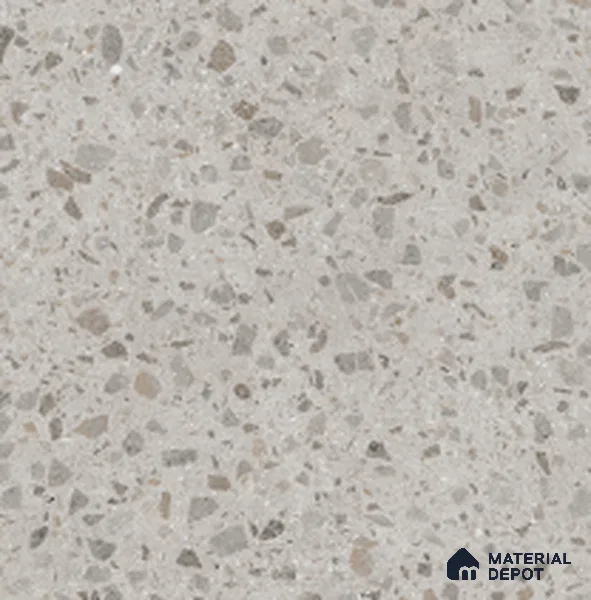Terrazzo Wall & Floor Tile TL 10914 B Teraza Grey 2 ft x 2 ft Matte Finish Vitrified Parking Tile - 12 mm | 12 Random Design | Suitable For Bathroom, Balcony, Courtyard