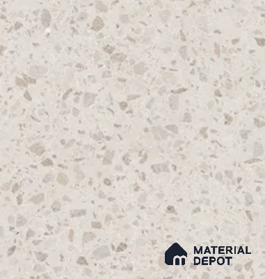 Terrazzo Wall & Floor Tile TL 10914 Teraza Silver 2 ft x 2 ft Matte Finish Vitrified Parking Tile - 12 mm | 12 Random Design | Suitable For Bathroom, Balcony, Courtyard