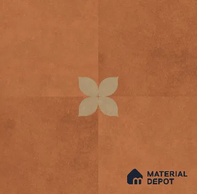 Moroccan Floor Tile TL 09477 Element Cotto 2 ft x 2 ft Matte Finish Vitrified Tile - 9 mm | 1 Random Design | Suitable For Living Room, Bedroom, Bathroom | Please Expect a Slight Variation of Pattern (Sample)