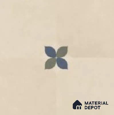 Moroccan Floor Tile TL 09477 B Element Crema 2 ft x 2 ft Matte Finish Vitrified Tile - 9 mm | 1 Random Design | Suitable For Living Room, Bedroom, Bathroom | Please Expect a Slight Variation of Pattern (Sample)
