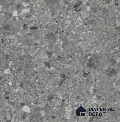 Terrazzo Wall & Floor Tile TL 10905 B Confetti Terazzo Grey 2 ft x 2 ft Matte Finish Vitrified Parking Tile - 9 mm | 8 Random Design | Suitable For Living Room, Bathroom, Kitchen