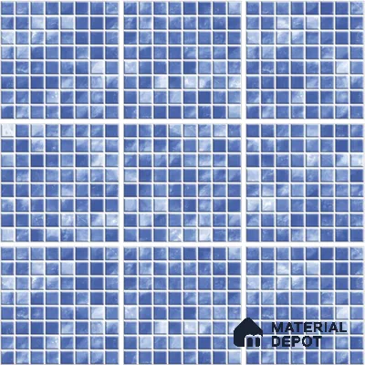 Mosaic Wall & Floor Tile TL 13092 Caribbean Pixel 8 in x 8 in Vitrified Glossy Finish - 8.5 mm | 6 Random Designs | Luster Gloss | Suitable for Bathroom, Terrace, Patio & Courtyard