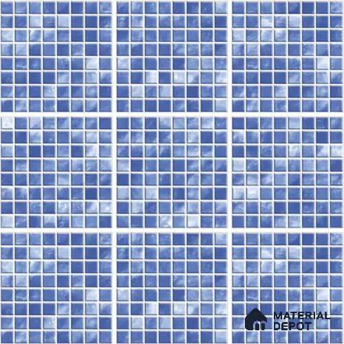 Mosaic Wall & Floor Tile TL 13092 Caribbean Pixel 8 in x 8 in Vitrified Glossy Finish - 8.5 mm | 6 Random Designs | Luster Gloss | Suitable for Bathroom, Terrace, Patio & Courtyard