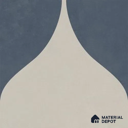 Geometric Wall & Floor Tile TL 13033 Azure Petal 8 in x 8 in Vitrified Matte Finish - 8.5 mm | Luster Effect | Suitable for Living Room, Bedroom, Bathroom & Kitchen