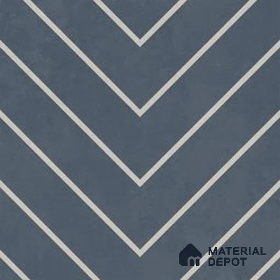 Geometric Wall & Floor Tile TL 13033 B Ocean Chevron 8 in x 8 in Vitrified Matte Finish - 8.5 mm | Luster Effect | Suitable for Living Room, Bedroom, Bathroom & Kitchen
