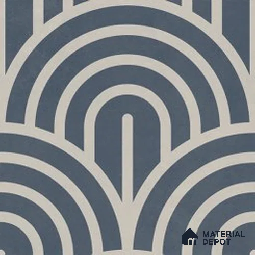 Geometric Wall & Floor Tile TL 13033 D Marine Arc 8 in x 8 in Vitrified Matte Finish - 8.5 mm | Luster Effect | Suitable for Living Room, Bedroom, Bathroom & Kitchen