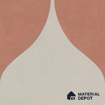 Geometric Wall & Floor Tile TL 13036 Terra Petal 8 in x 8 in Vitrified Matte Finish - 8.5 mm | Luster Effect | Suitable for Living Room, Bedroom, Bathroom & Kitchen