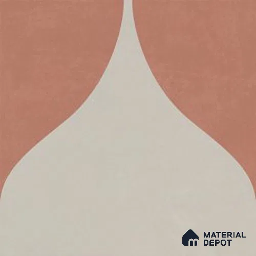 Geometric Wall & Floor Tile TL 13036 Terra Petal 8 in x 8 in Vitrified Matte Finish - 8.5 mm | Luster Effect | Suitable for Living Room, Bedroom, Bathroom & Kitchen