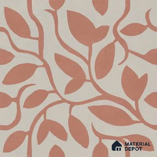 Floral Wall & Floor Tile TL 13036 C Coral Vine 8 in x 8 in Vitrified Matte Finish - 8.5 mm | Luster Effect | Suitable for Living Room, Bedroom, Bathroom & Kitchen