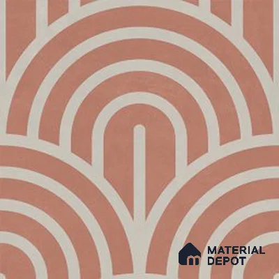 Geometric Wall & Floor Tile TL 13036 D Terracotta Arc 8 in x 8 in Vitrified Matte Finish - 8.5 mm | Luster Effect | Suitable for Living Room, Bedroom, Bathroom & Kitchen