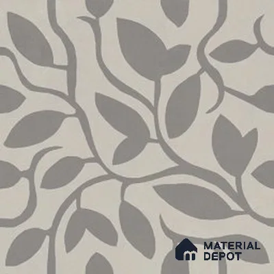 Floral Wall & Floor Tile TL 13034 C Silver Vine 8 in x 8 in Vitrified Matte Finish - 8.5 mm | Luster Effect | Suitable for Living Room, Bedroom, Bathroom & Kitchen