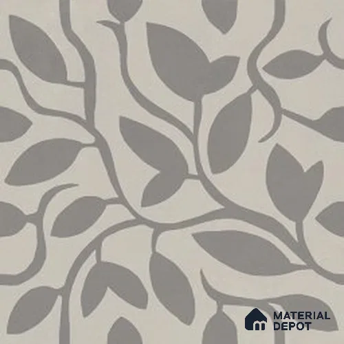 Floral Wall & Floor Tile TL 13034 C Silver Vine 8 in x 8 in Vitrified Matte Finish - 8.5 mm | Luster Effect | Suitable for Living Room, Bedroom, Bathroom & Kitchen