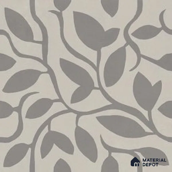 Floral Wall & Floor Tile TL 13034 C Silver Vine 8 in x 8 in Vitrified Matte Finish - 8.5 mm | Luster Effect | Suitable for Living Room, Bedroom, Bathroom & Kitchen