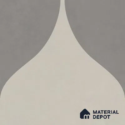 Geometric Wall & Floor Tile TL 13034 Charcoal Petal 8 in x 8 in Vitrified Matte Finish - 8.5 mm | Luster Effect | Suitable for Living Room, Bedroom, Bathroom & Kitchen