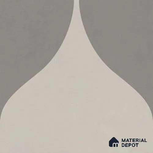 Geometric Wall & Floor Tile TL 13034 Charcoal Petal 8 in x 8 in Vitrified Matte Finish - 8.5 mm | Luster Effect | Suitable for Living Room, Bedroom, Bathroom & Kitchen