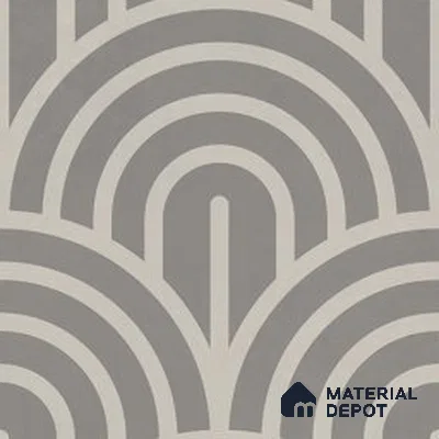 Geometric Wall & Floor Tile TL 13034 D Slate Arc 8 in x 8 in Vitrified Matte Finish - 8.5 mm | Luster Effect | Suitable for Living Room, Bedroom, Bathroom & Kitchen