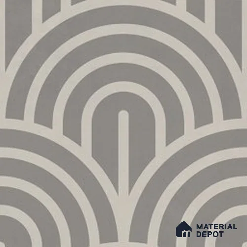 Geometric Wall & Floor Tile TL 13034 D Slate Arc 8 in x 8 in Vitrified Matte Finish - 8.5 mm | Luster Effect | Suitable for Living Room, Bedroom, Bathroom & Kitchen