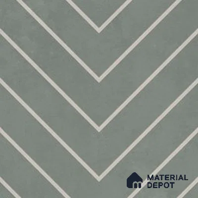 Geometric Wall & Floor Tile TL 13035 B Meadow Chevron 8 in x 8 in Vitrified Matte Finish - 8.5 mm | Luster Effect | Suitable for Living Room, Bedroom, Bathroom & Kitchen